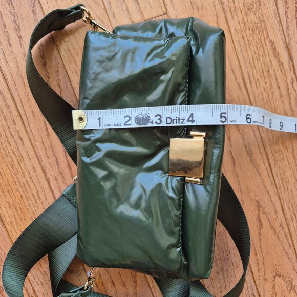 A New Day SOPHIE Olive Green Recycled Nylon Detachable Crossbody Strap Purse - Picture 14 of 16